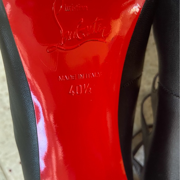 Christian Louboutin Viennana 120mm Black kid Euro size 40.5 - Picture 5 of 6